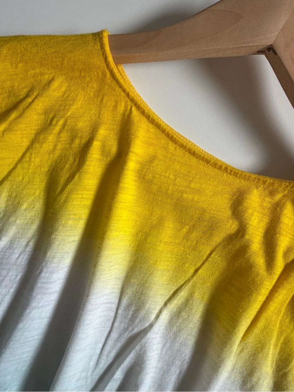 Carter's Yellow to Light Blue Ombre Tie-Hem Crop Top